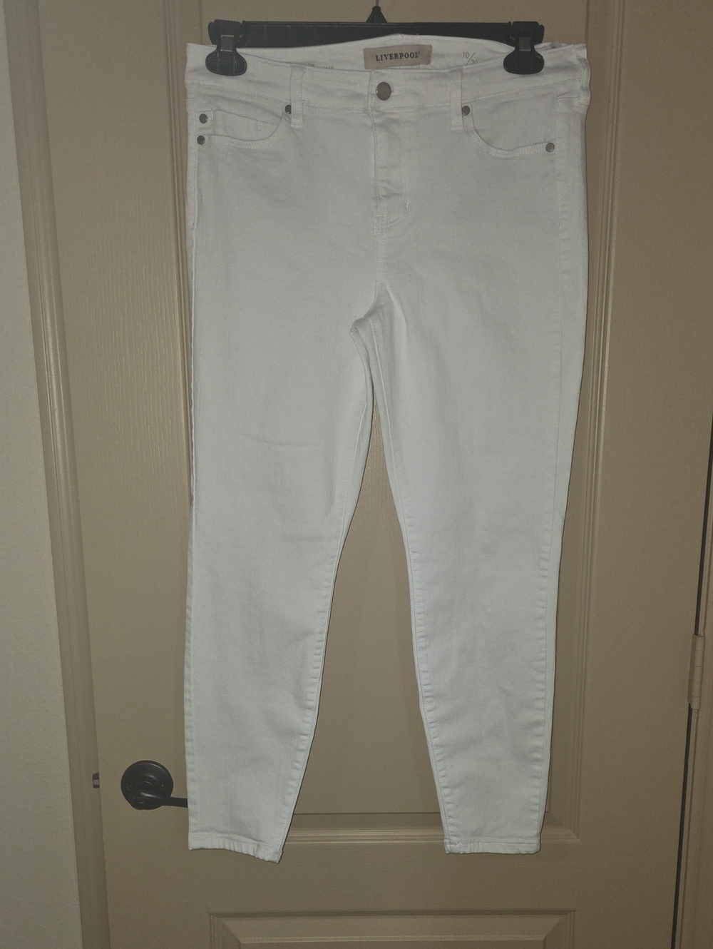 Liverpool White Skinny Jeans - Mid Rise Slim Fit
